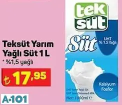 TEKSÜT YARIM YAĞLI SÜT